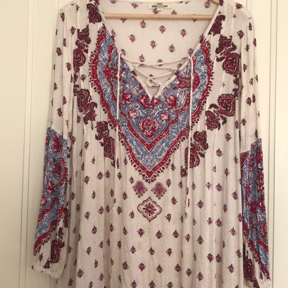 Billabong peasant top tunic dress, women’s size small